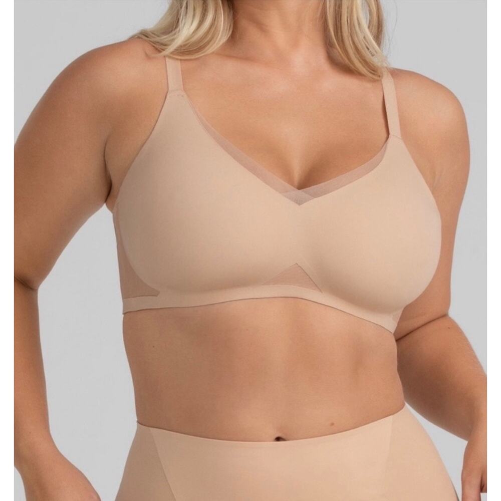 Honeylove Wireless Nude Sand Beige Soft Padded Bra XL